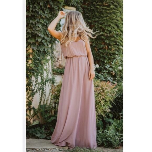 Show me Your Mumu Kendall maxi dress in antique rose chiffon NEW SMALL - Picture 2 of 6
